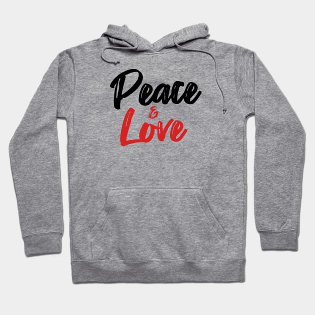 Peace and Love Hoodie by themadesigns